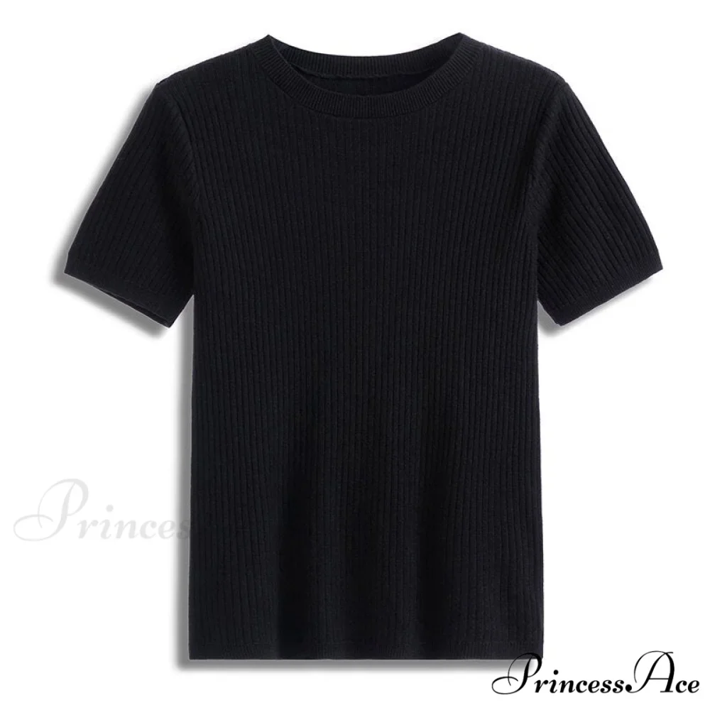 Knitted Short Sleeves Top - Image 6