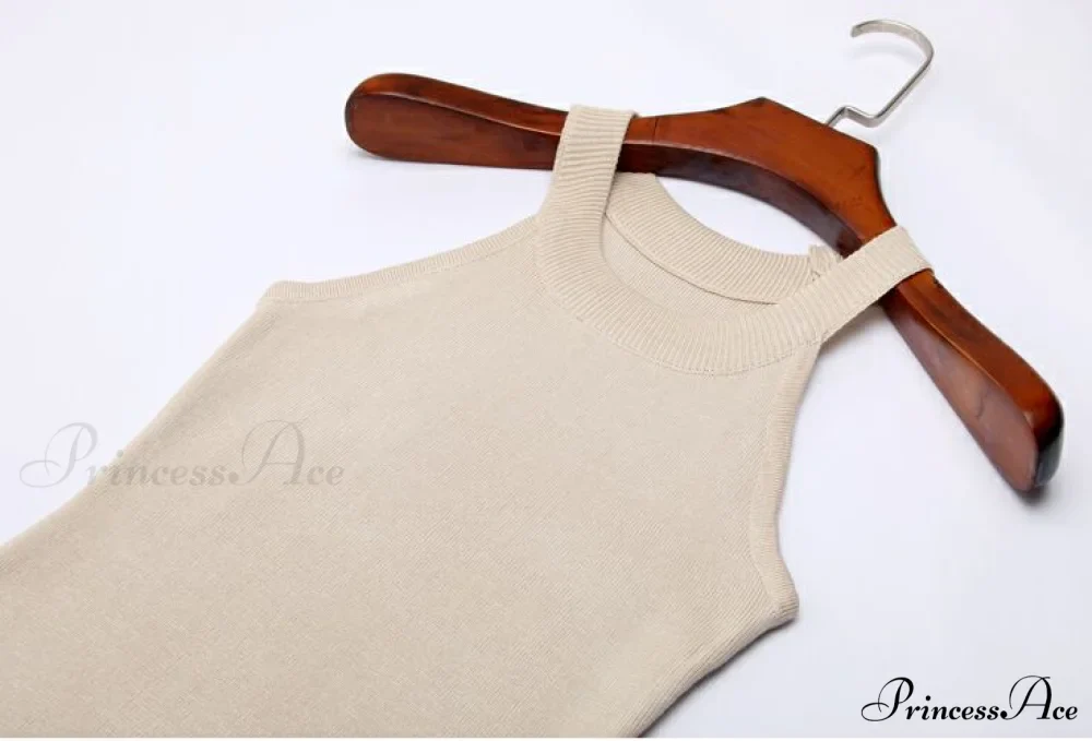 Slim Knitting Halter Camisole Tops - Image 11