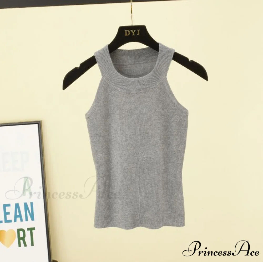 Slim Knitting Halter Camisole Tops - Image 4