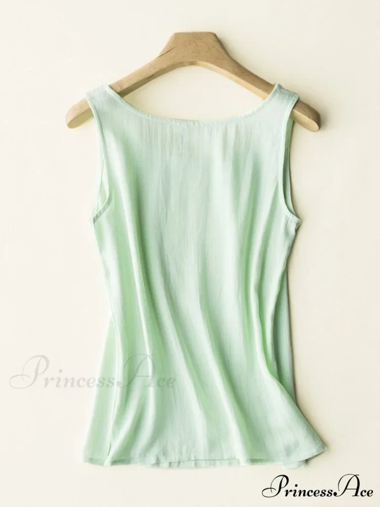 Cotton Linen Sleeveless Tops - Image 10