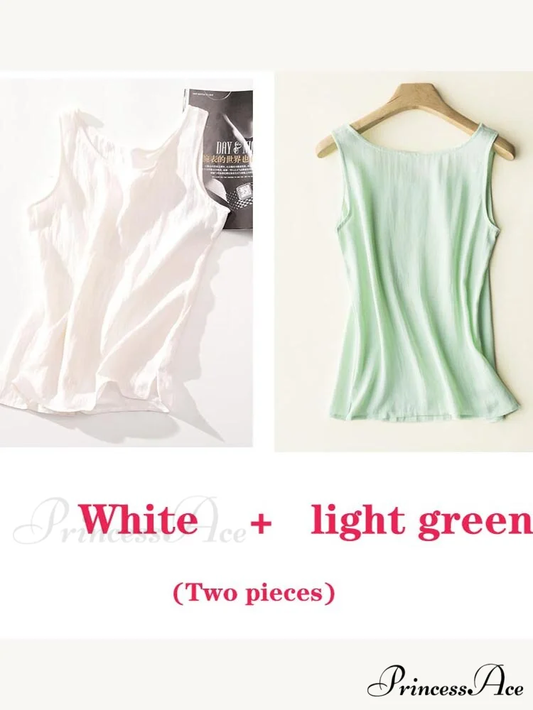 Cotton Linen Sleeveless Tops - Image 14