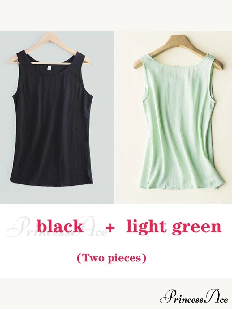 Cotton Linen Sleeveless Tops - Image 19