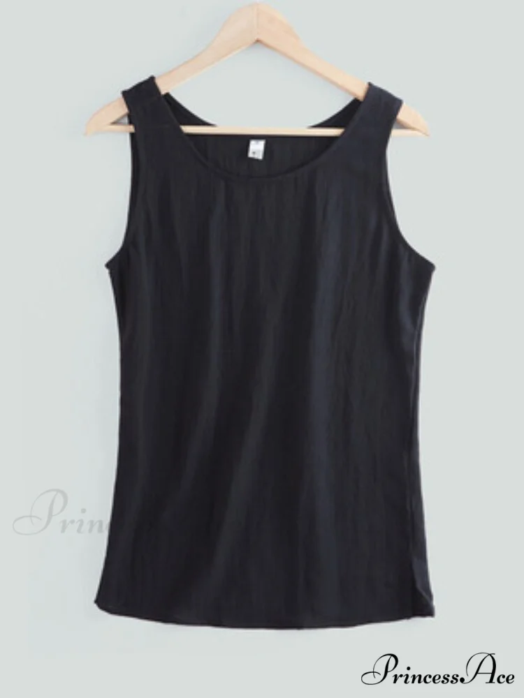 Cotton Linen Sleeveless Tops - Image 6
