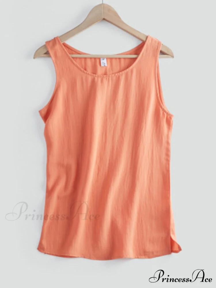 Cotton Linen Sleeveless Tops - Image 8