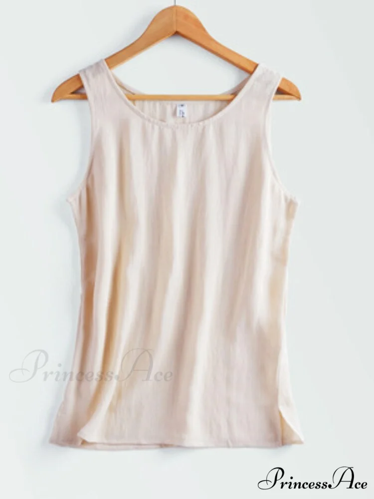 Cotton Linen Sleeveless Tops - Image 9