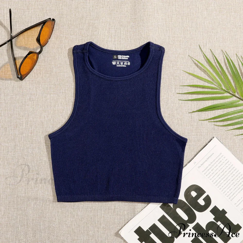 Solid Basic Seamless Streetwear Tank Tops - Image 10