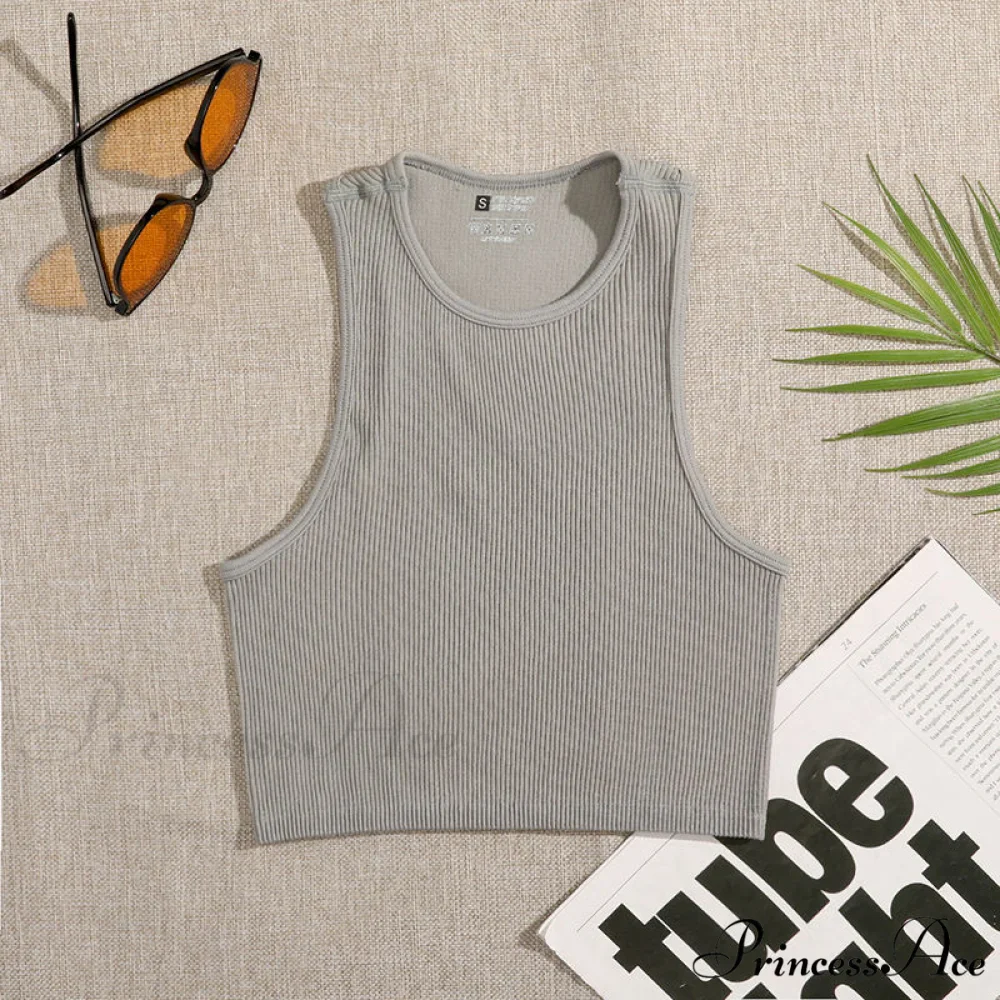 Solid Basic Seamless Streetwear Tank Tops - Image 11