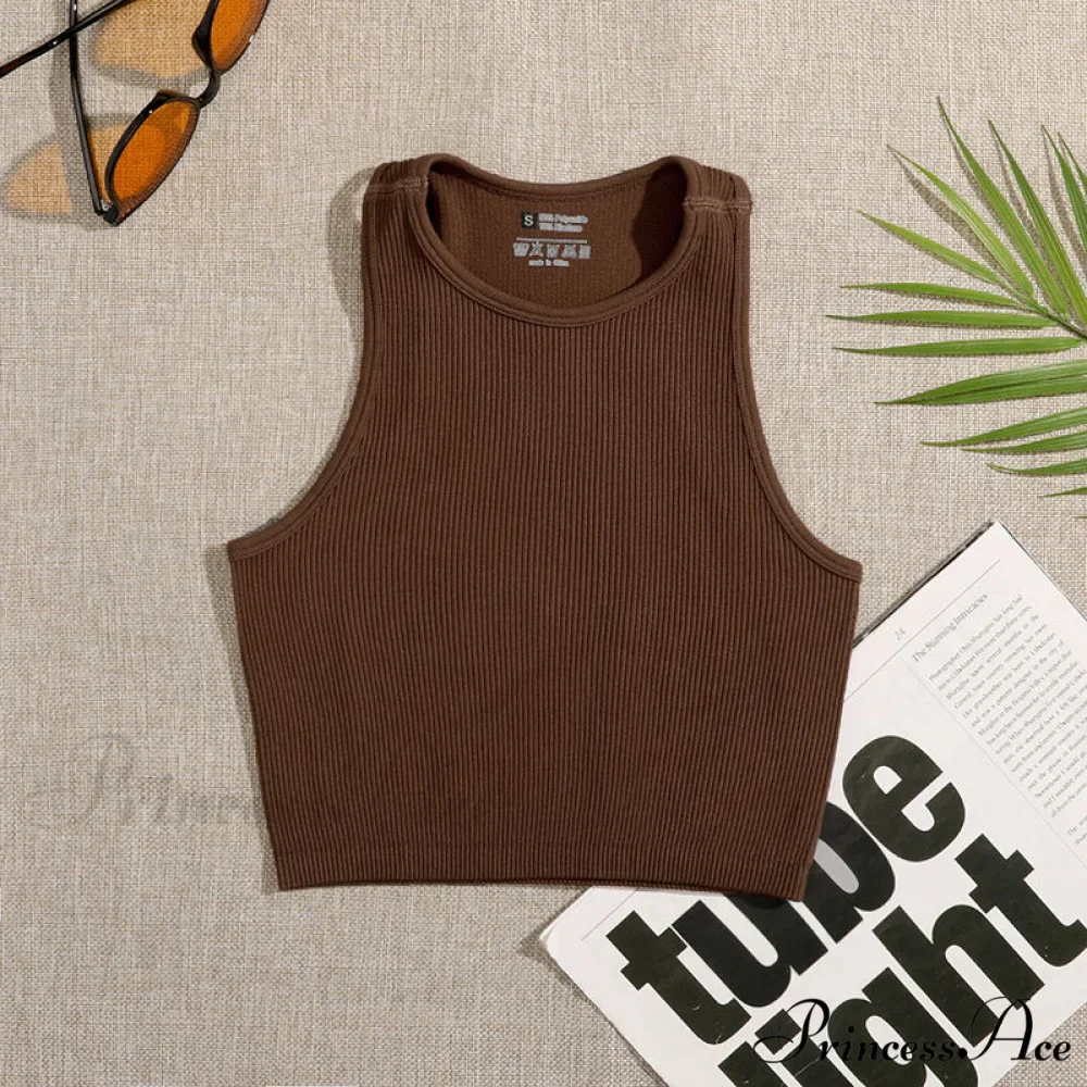 Solid Basic Seamless Streetwear Tank Tops - Image 12