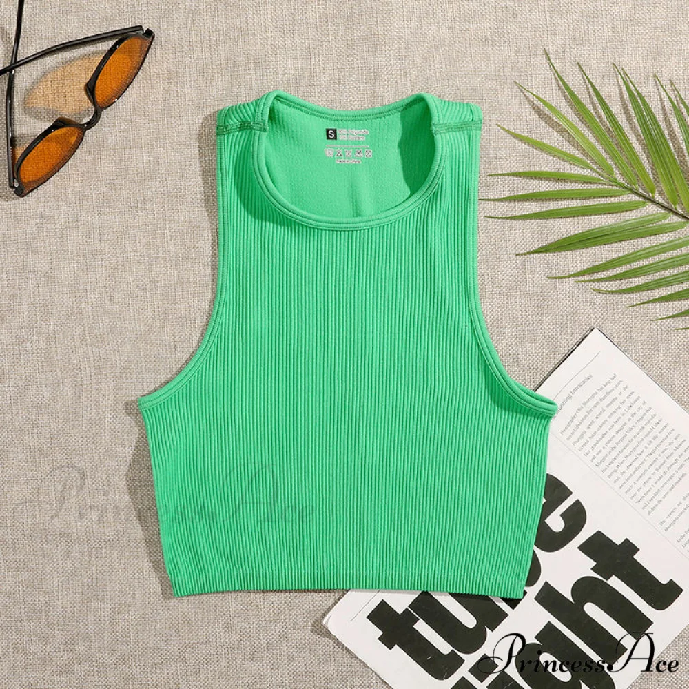 Solid Basic Seamless Streetwear Tank Tops - Image 15