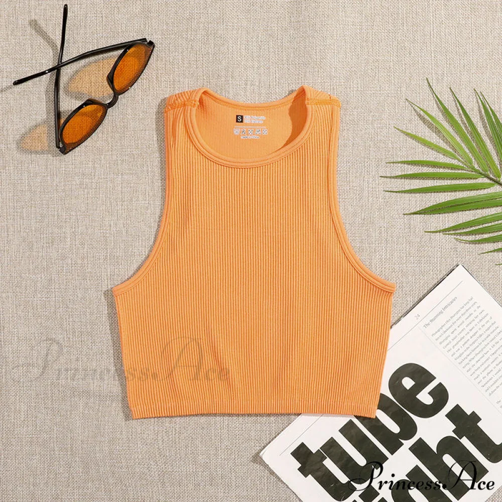 Solid Basic Seamless Streetwear Tank Tops - Image 17