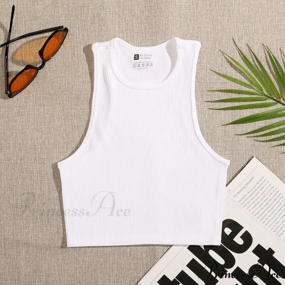 Solid Basic Seamless Streetwear Tank Tops - Image 4