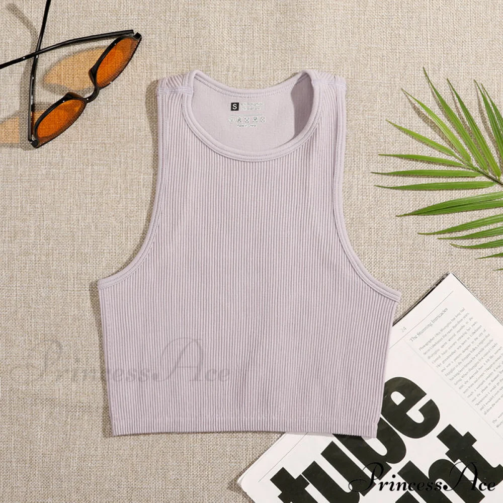Solid Basic Seamless Streetwear Tank Tops - Image 7
