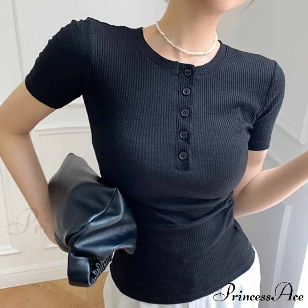 Short Sleeve Cotton Tee Shirt - Image 3