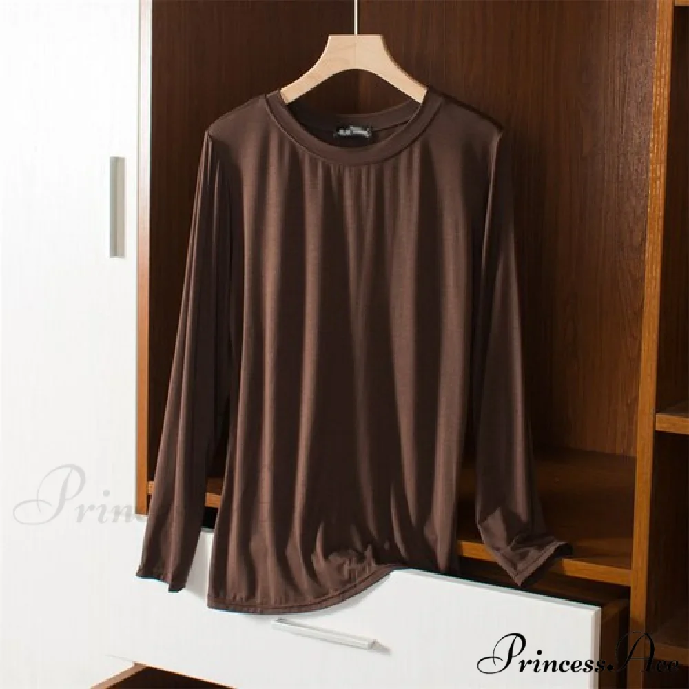Elastic Long Sleeve Bottomed T-shirt - Image 11
