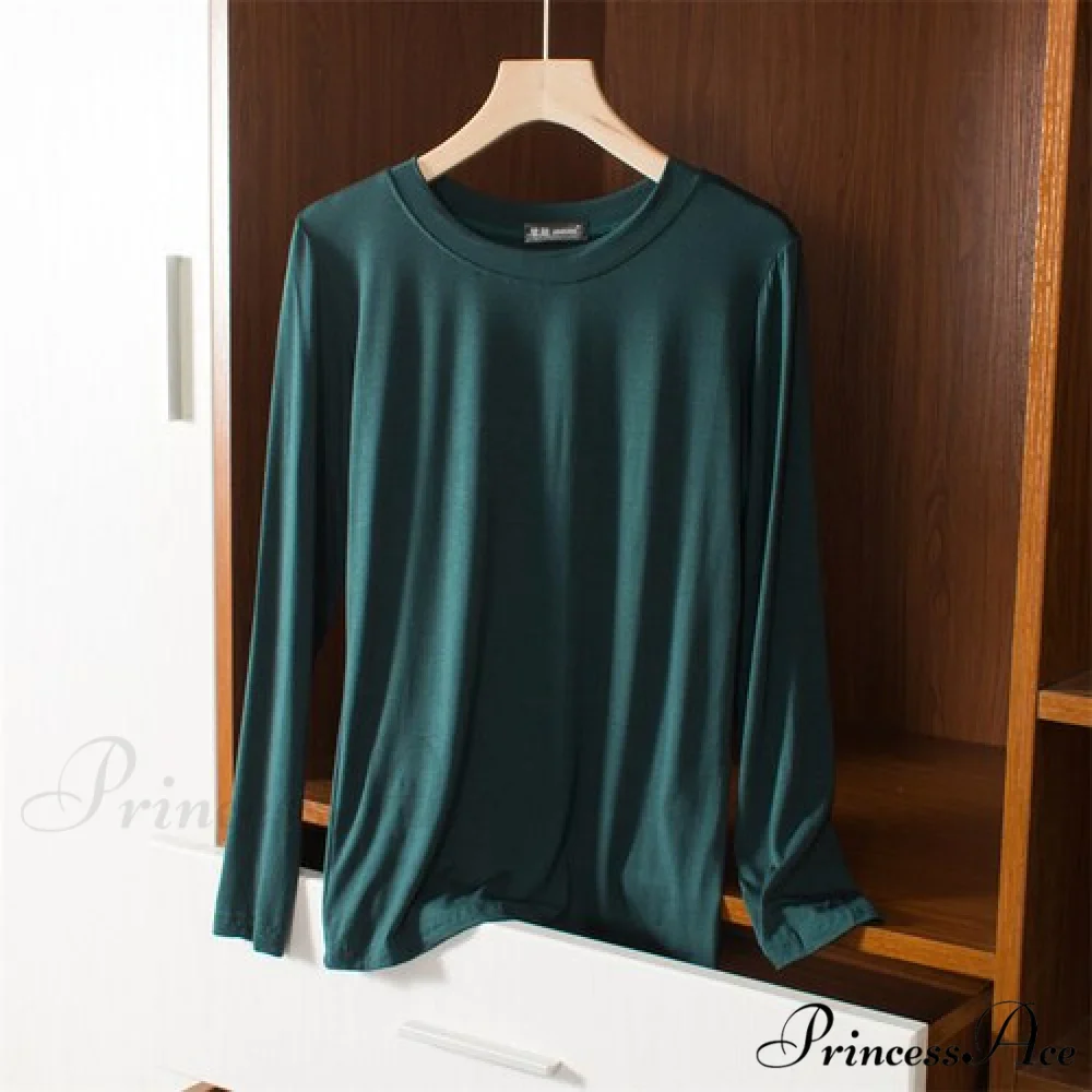 Elastic Long Sleeve Bottomed T-shirt - Image 16