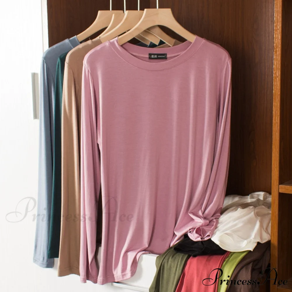 Elastic Long Sleeve Bottomed T-shirt - Image 2