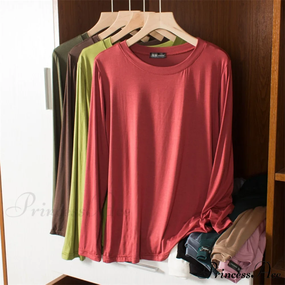 Elastic Long Sleeve Bottomed T-shirt - Image 3