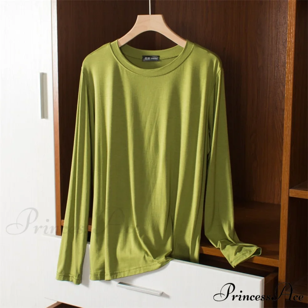 Elastic Long Sleeve Bottomed T-shirt - Image 5