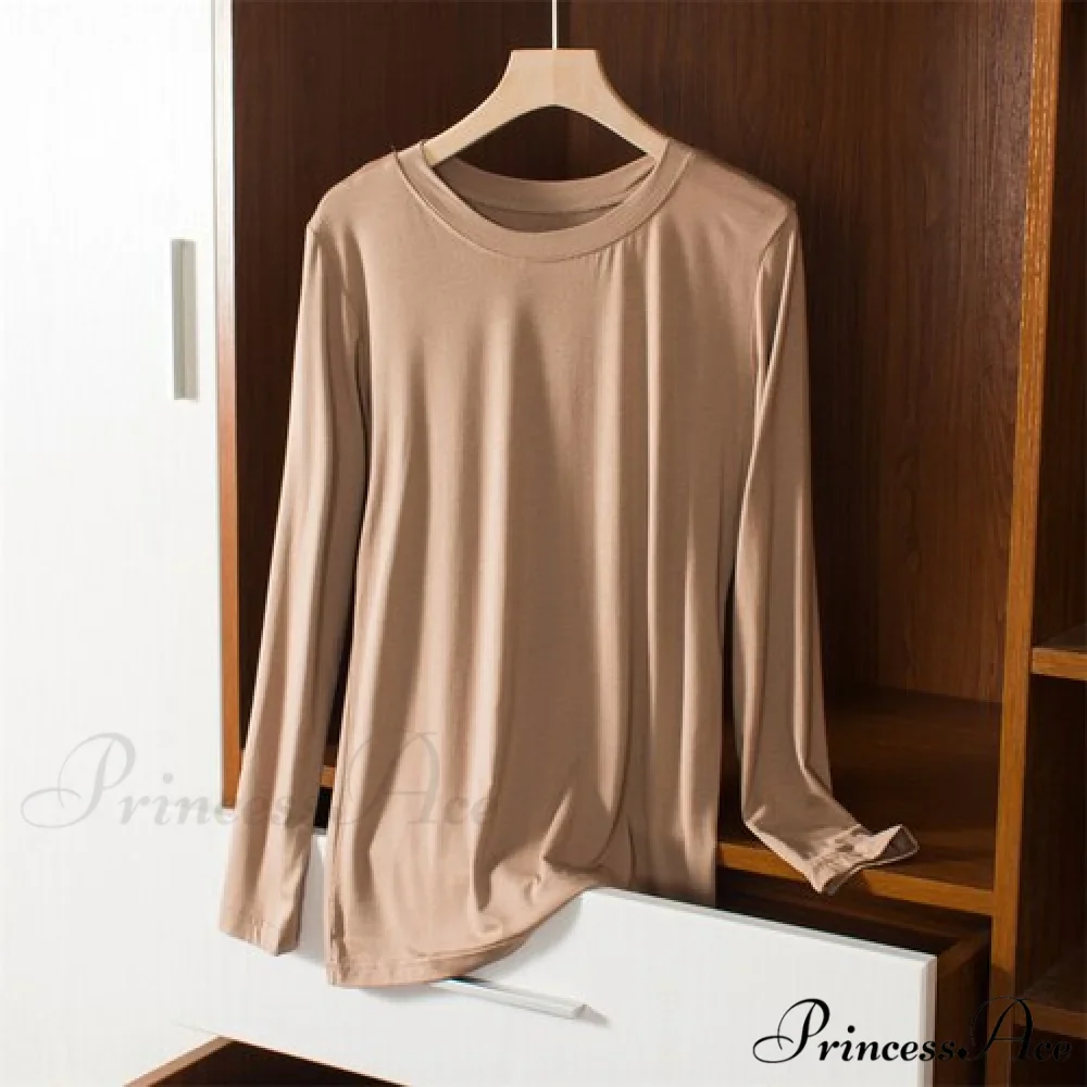 Elastic Long Sleeve Bottomed T-shirt - Image 7