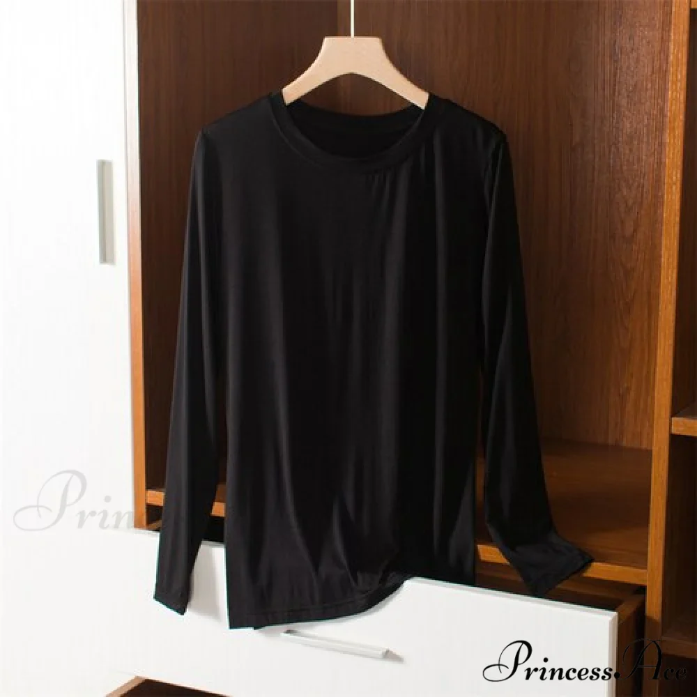 Elastic Long Sleeve Bottomed T-shirt - Image 8