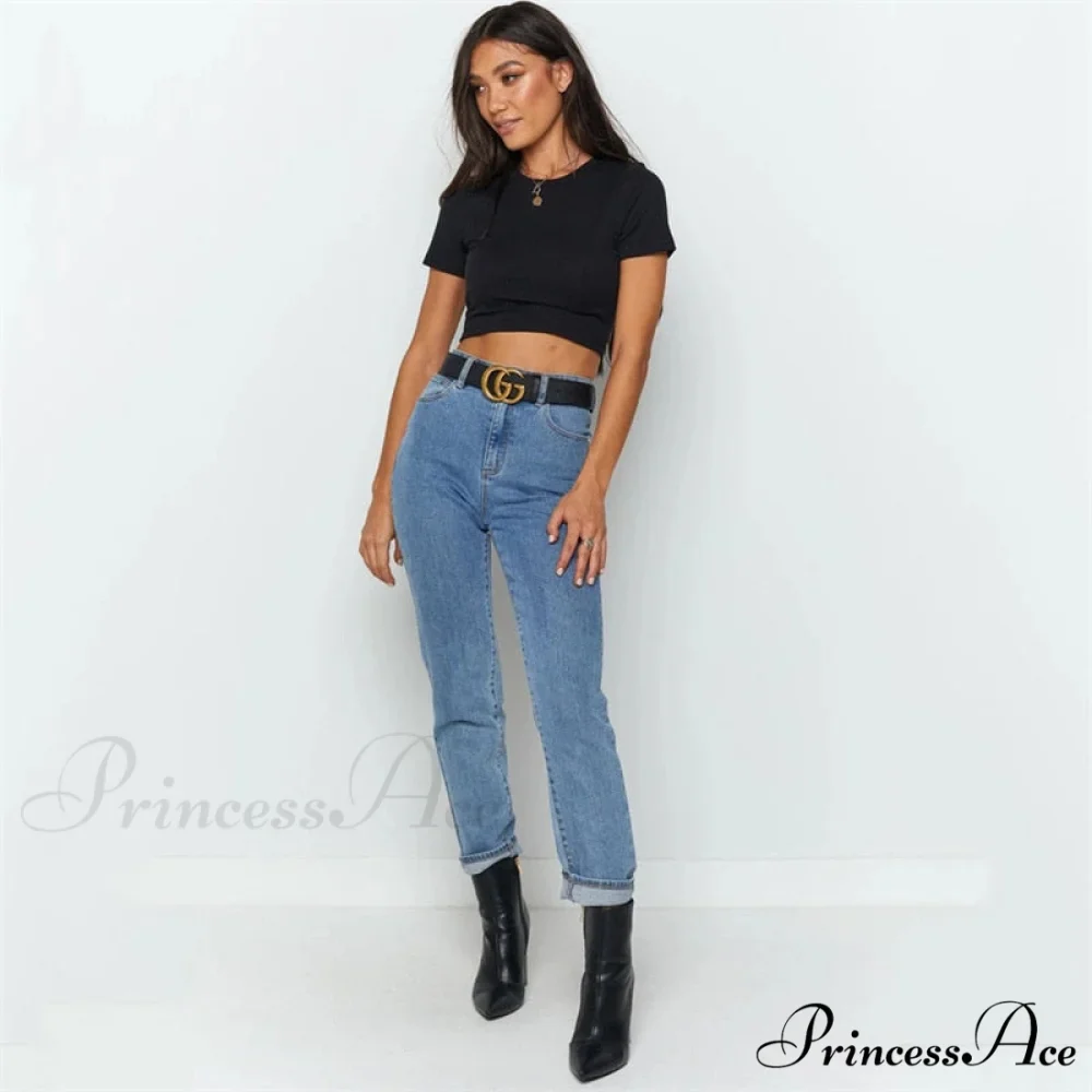 Sexy Streetwear Ribber Black Short Sleeve Tops - Image 4
