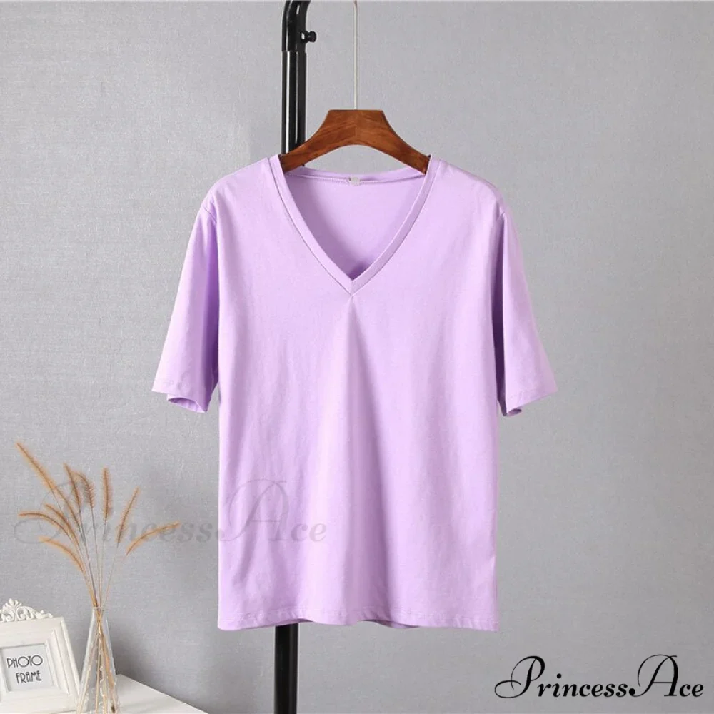 Soft Short Sleeve V Neck Tees - Image 5