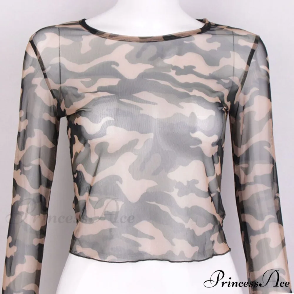 Camouflage Print T-shirt - Image 6