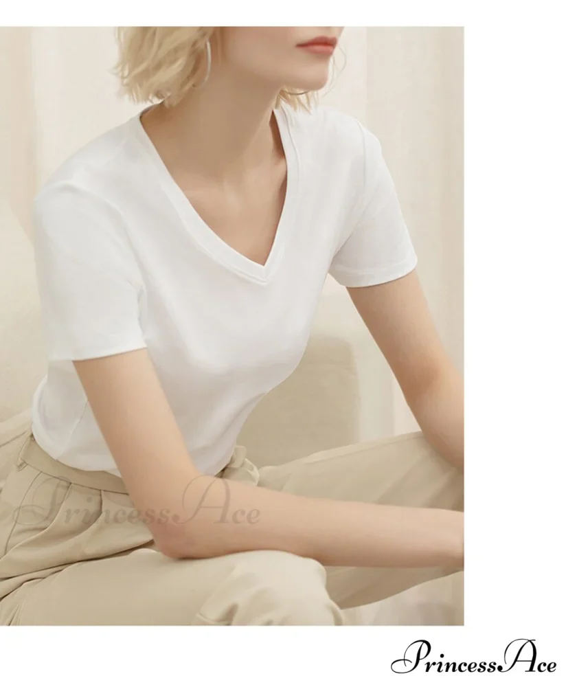 95% Cotton Simple T-shirt - Image 4