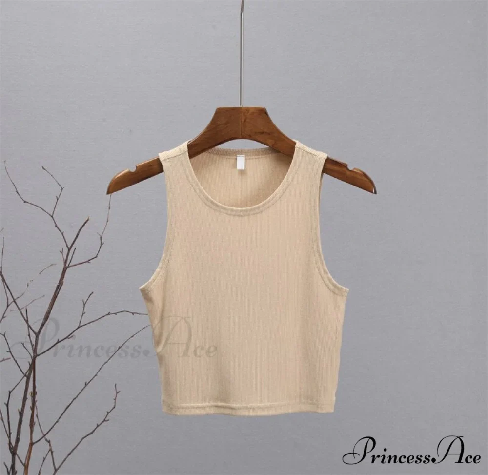 Basic Knit Ribbed Solid Vest - Image 10