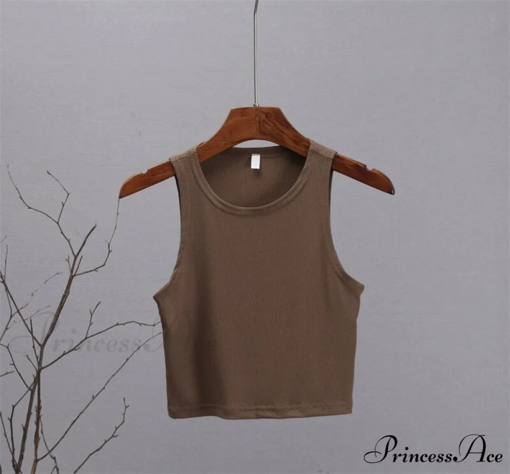 Basic Knit Ribbed Solid Vest - Image 13
