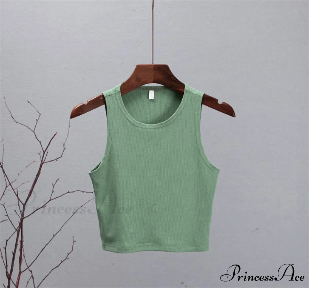 Basic Knit Ribbed Solid Vest - Image 8