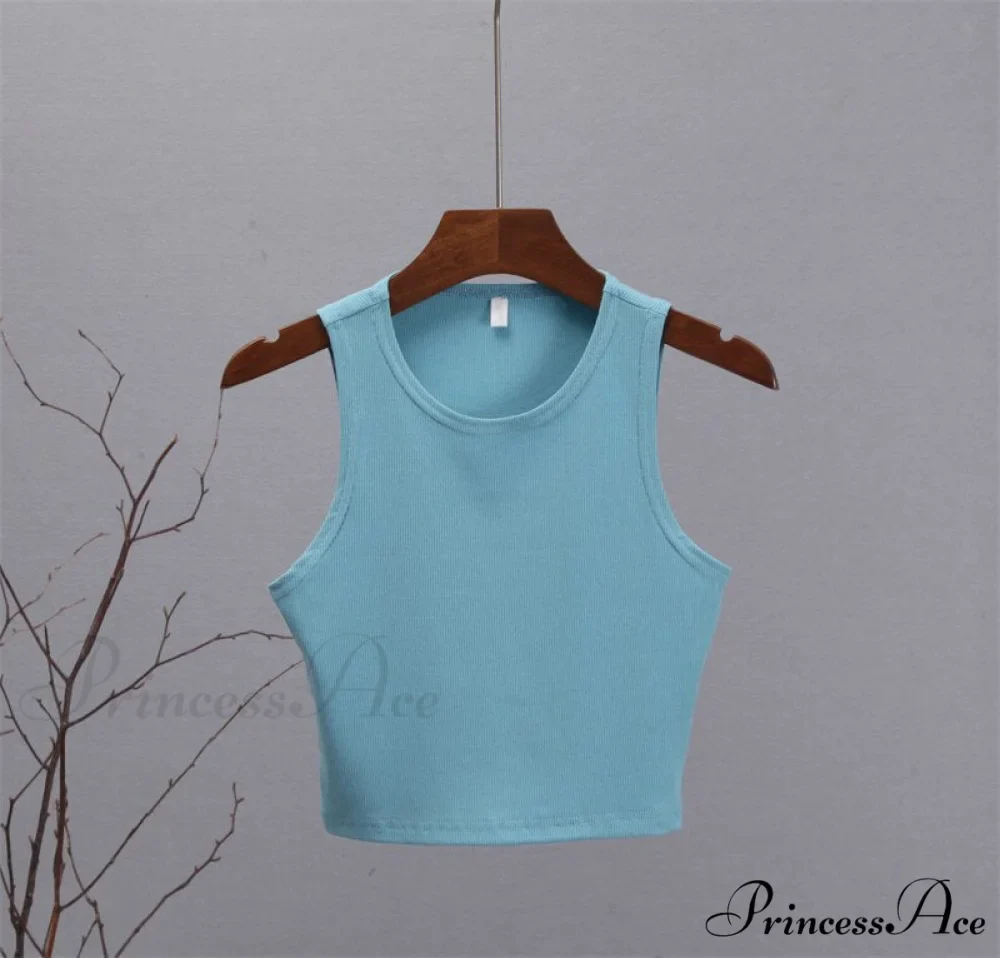 Basic Knit Ribbed Solid Vest - Image 9