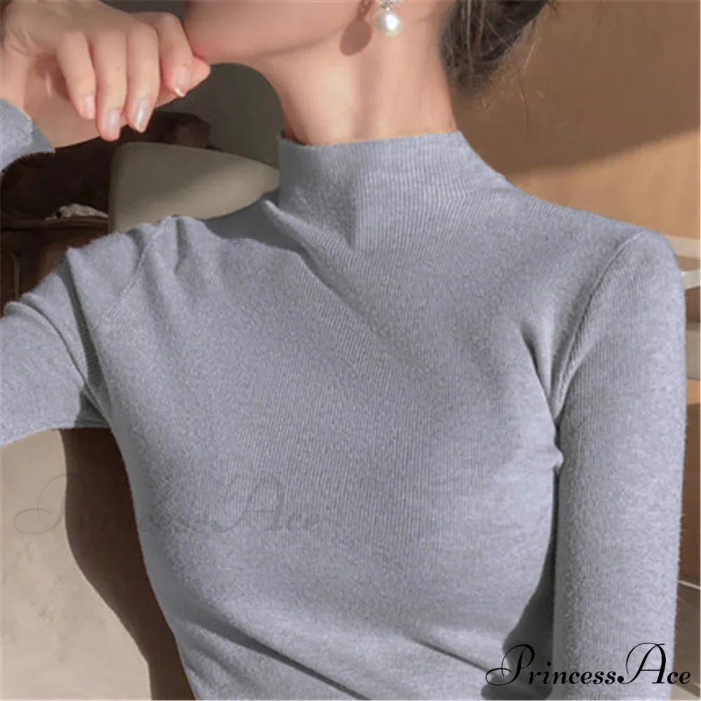 Knitted Turtleneck Pullovers Top - Image 3