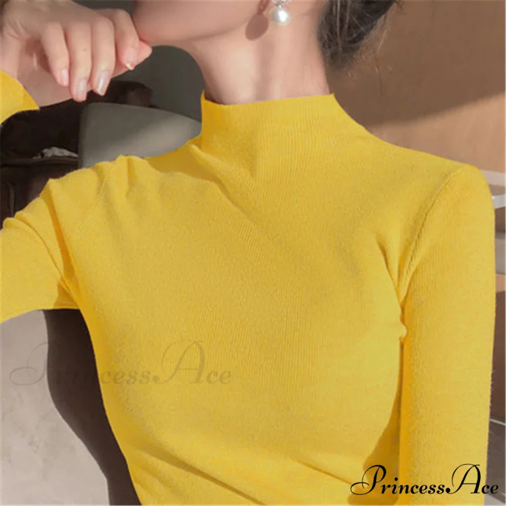 Knitted Turtleneck Pullovers Top - Image 4