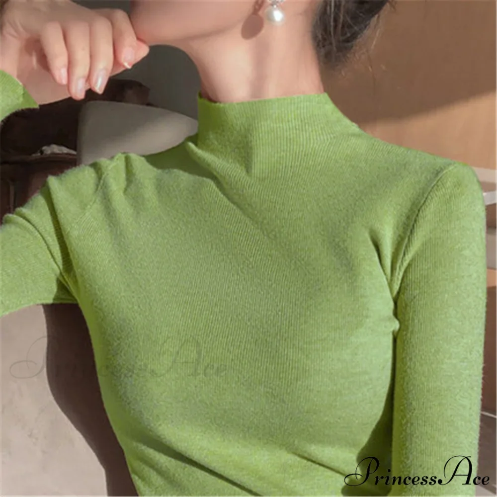 Knitted Turtleneck Pullovers Top - Image 7