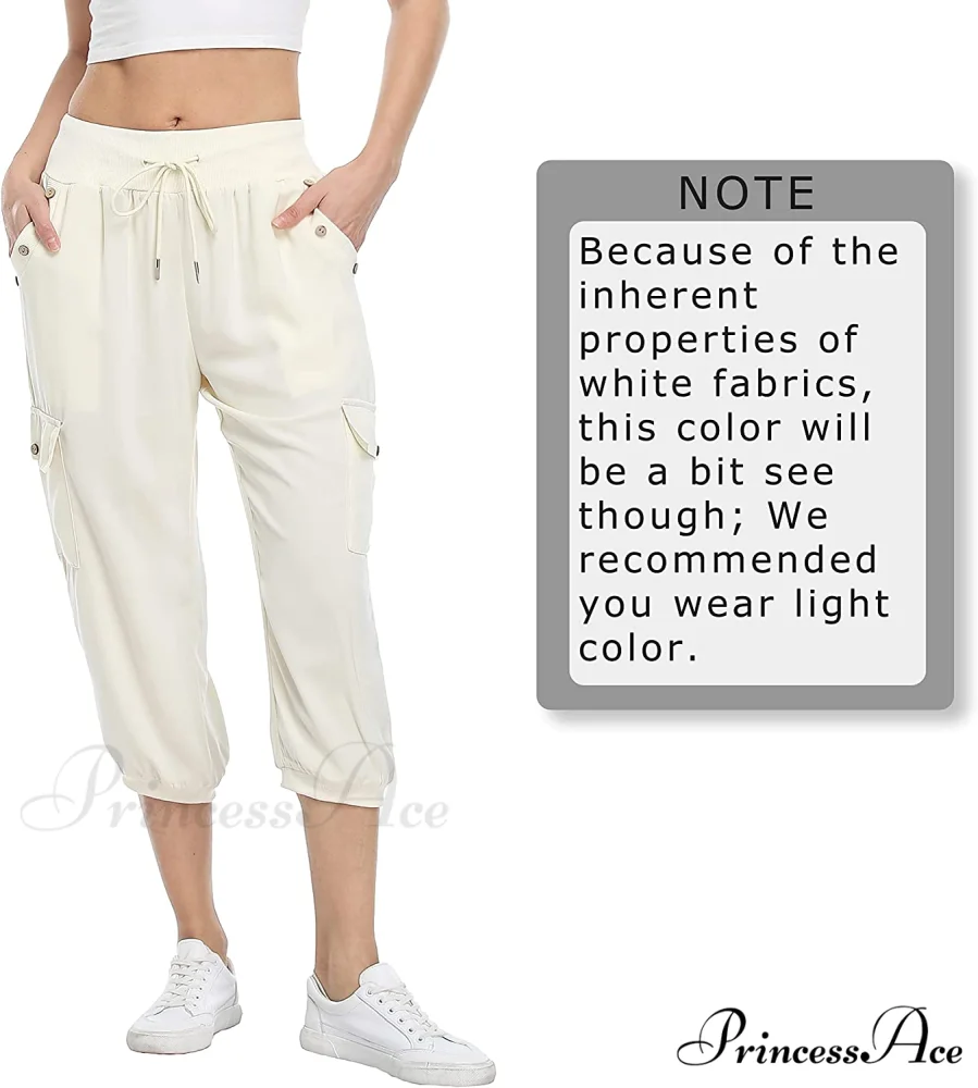 Loose Cropped Capris Cargo Joggers Pants Harem Sweatpants - Image 3