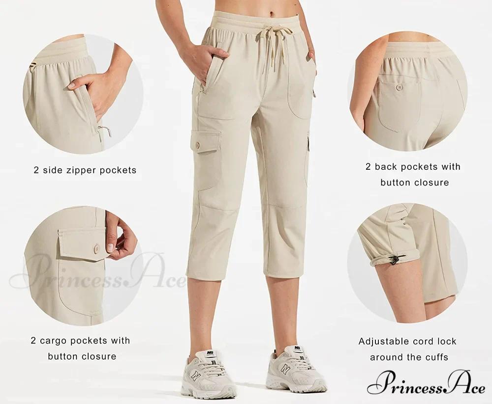 Hiking Cargo Joggers Pants Lightweight Quick Dry Capris Golf Pants - Image 3