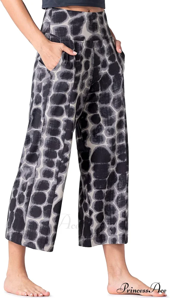 Lounge Yoga Capris Pants High Waist Workout Flare Crop Pants - Image 18