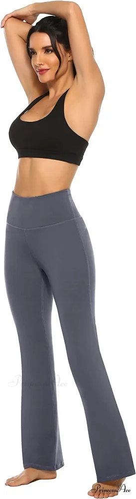 Bootcut High Waist Workout Bootleg Yoga Pants - Image 13
