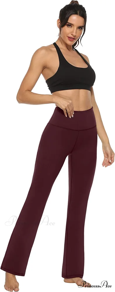 Bootcut High Waist Workout Bootleg Yoga Pants - Image 16