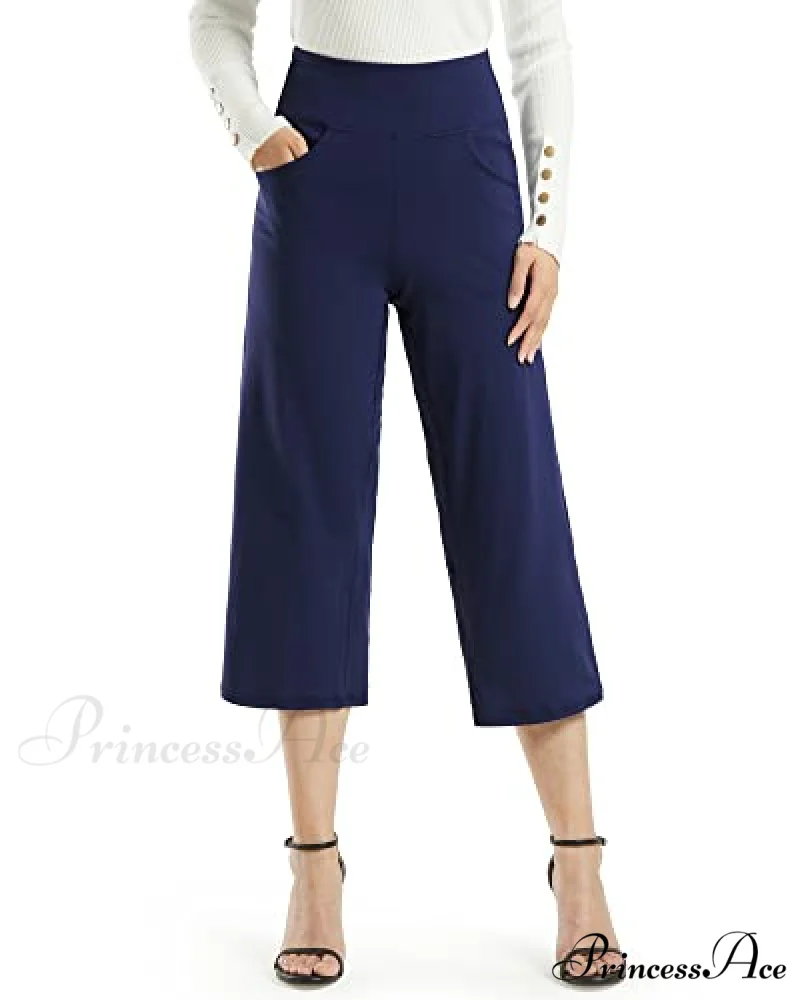 Promover Women's Capri Pants Wide Leg Yoga Crop Pants - Image 10