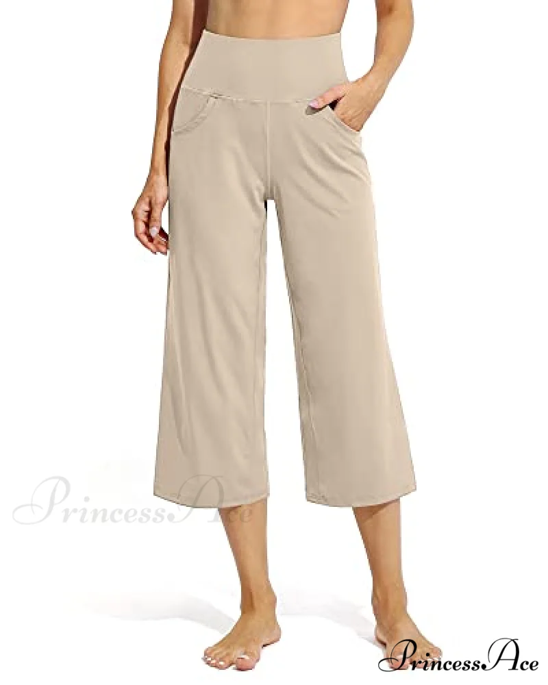 Promover Women's Capri Pants Wide Leg Yoga Crop Pants - Image 11