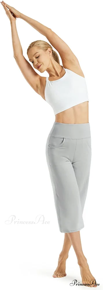 Promover Women's Capri Pants Wide Leg Yoga Crop Pants - Image 13