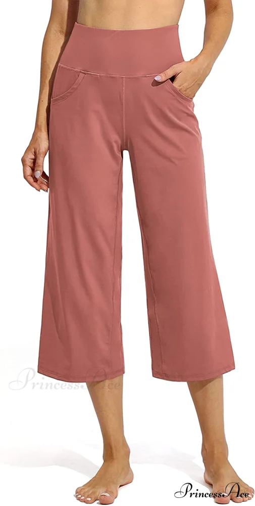 Promover Women's Capri Pants Wide Leg Yoga Crop Pants - Image 14