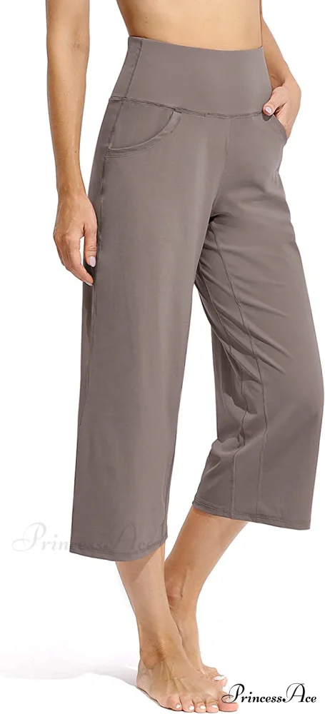 Promover Women's Capri Pants Wide Leg Yoga Crop Pants - Image 15