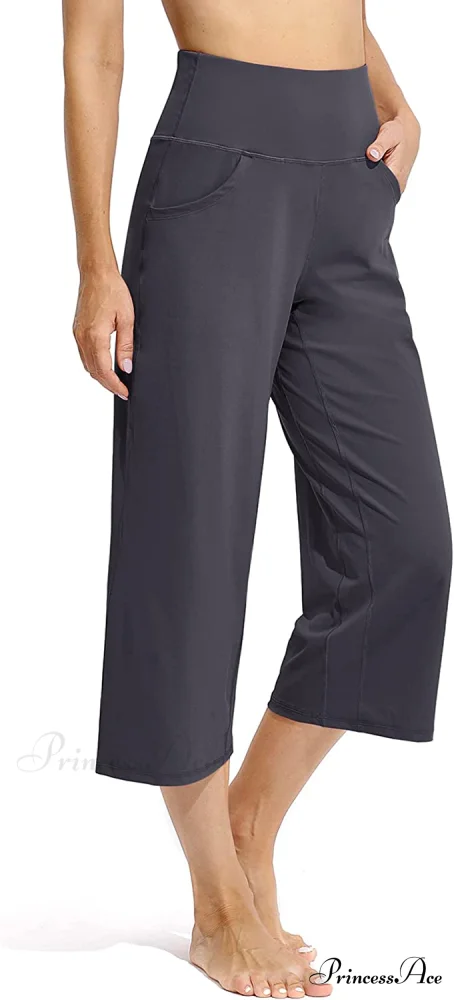 Promover Women's Capri Pants Wide Leg Yoga Crop Pants - Image 16