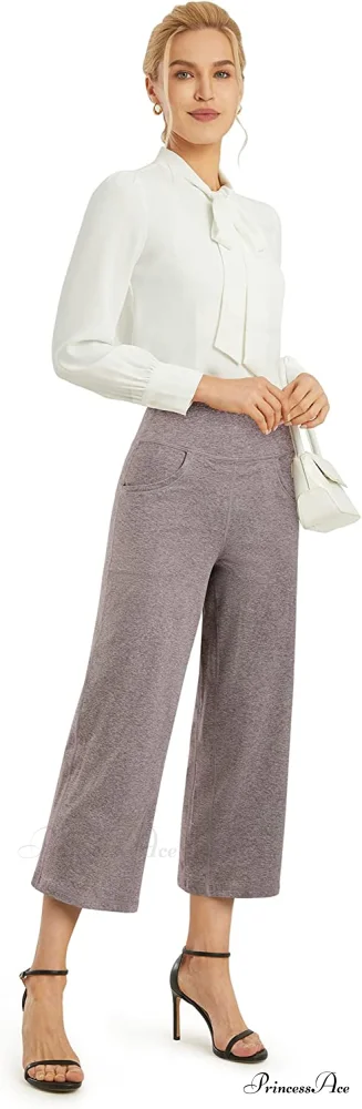Promover Women's Capri Pants Wide Leg Yoga Crop Pants - Image 17
