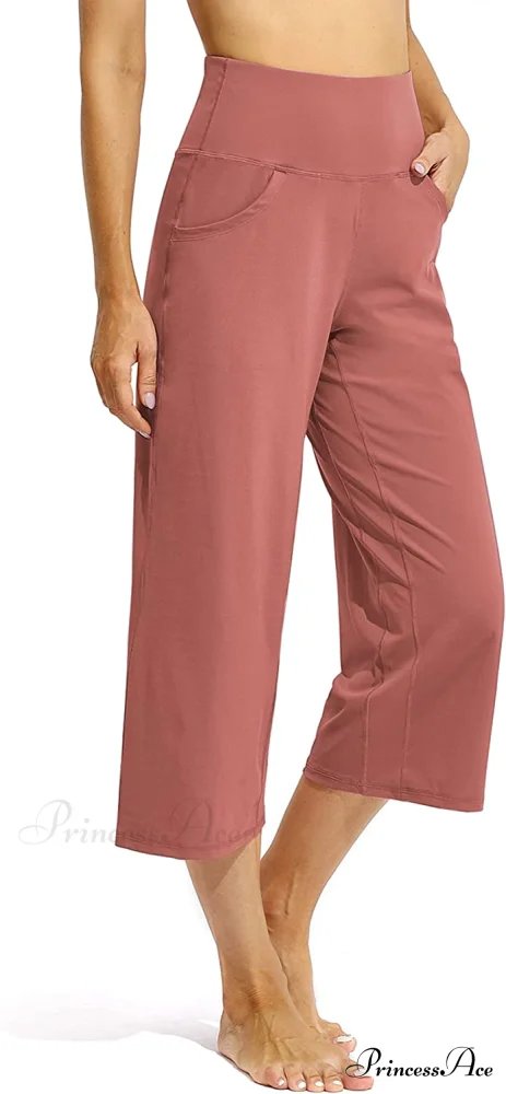 Promover Women's Capri Pants Wide Leg Yoga Crop Pants - Image 19