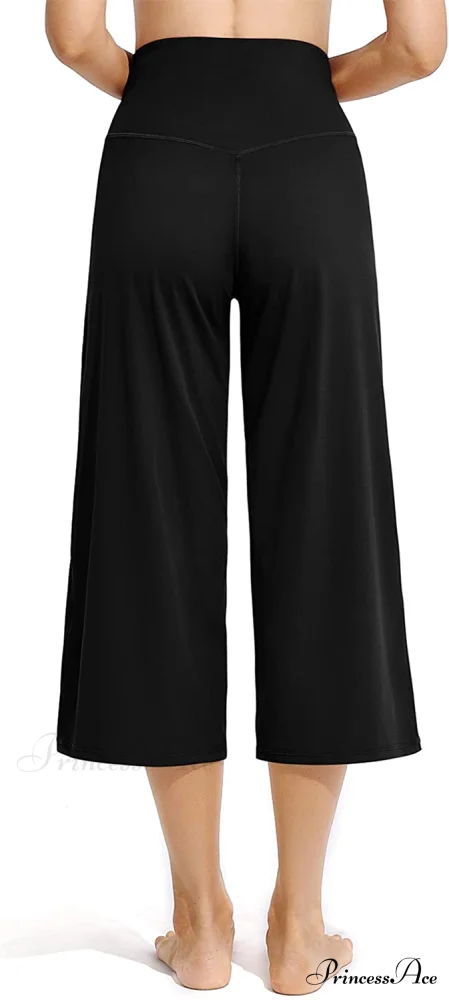 Promover Women's Capri Pants Wide Leg Yoga Crop Pants - Image 2
