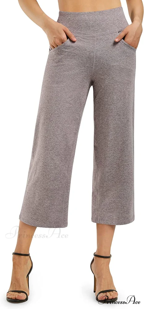 Promover Women's Capri Pants Wide Leg Yoga Crop Pants - Image 20